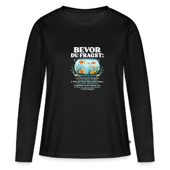Bevor Du Fragst Aquarium Fische - Frauen Premium Bio Langarmshirt - Schwarz - Vorne - Julia (174cm)