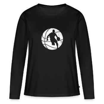 Basketball - Dunks, Dribbles et Slams - T-shirt manches longues Premium bio Femme - noir - Devant - Julia (174cm)