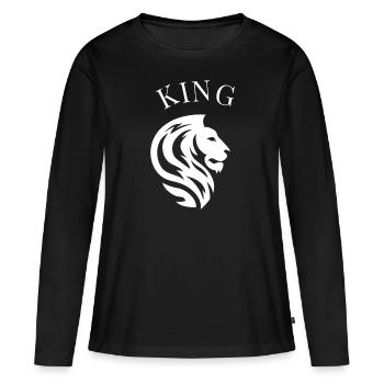 Le Roi Lion le Roi Lion - T-shirt manches longues Premium bio Femme - noir - Devant - Julia (174cm)