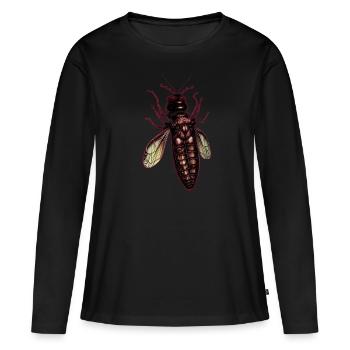 Insekt - Frauen Premium Bio Langarmshirt - Schwarz - Vorne - Julia (174cm)