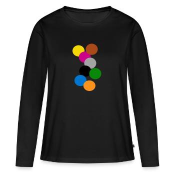 anneaux image16 - T-shirt manches longues Premium bio Femme - noir - Devant - Julia (174cm)