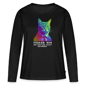 404: Motivation not found – Monday! - Women's Premium Organic Long Sleeve Shirt - black - Front - Julia (174cm)
