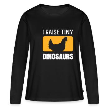 De minuscules dinosaures attirent le poison paysan - T-shirt manches longues Premium bio Femme - noir - Devant - Julia (174cm)