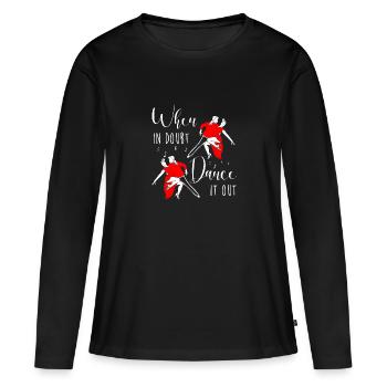 Danseuse de salsa Danseuse - T-shirt manches longues Premium bio Femme - noir - Devant - Julia (174cm)