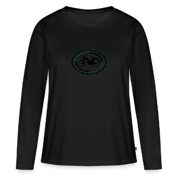 Mofa MV 50 vintage - T-shirt manches longues Premium bio Femme - noir - Devant - Julia (174cm)