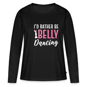 Eher Bauchtanzen Entertainer Geschenk - Frauen Premium Bio Langarmshirt - Schwarz - Vorne - Julia (174cm)