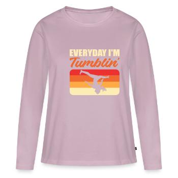 I am Tumblin Entertainer Gift - Women's Premium Organic Long Sleeve Shirt - dusky pink - Front - Julia (174cm)