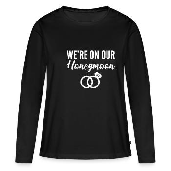 Nos voyageurs en lune de miel Poison - T-shirt manches longues Premium bio Femme - noir - Devant - Julia (174cm)