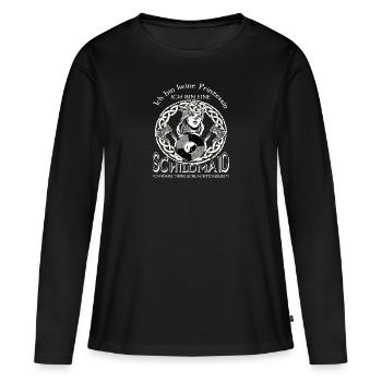 Schildmaid - Frauen Premium Bio Langarmshirt - Schwarz - Vorne - Julia (174cm)