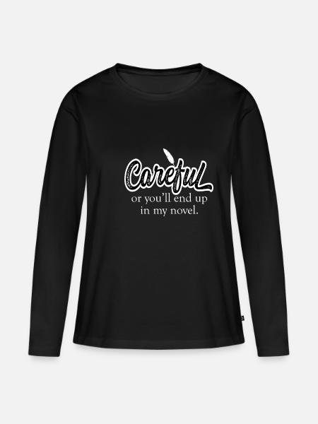 Auf meinem Roman Dichter Gift - Frauen Premium Bio Langarmshirt - Schwarz