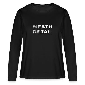 Meath Detal - T-shirt manches longues Premium bio Femme - noir - Devant - Julia (174cm)