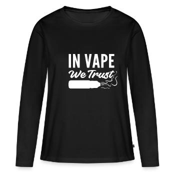 Super nous faisons confiance au cadeau addictif à la nicotine - T-shirt manches longues Premium bio Femme - noir - Devant - Julia (174cm)