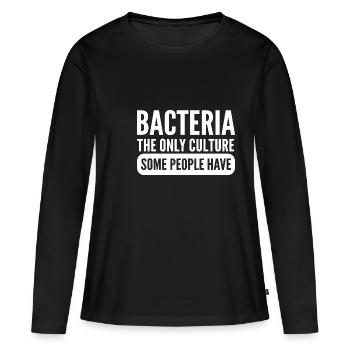 La seule culture. Poison pour personne honnête - T-shirt manches longues Premium bio Femme - noir - Devant - Julia (174cm)