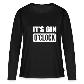 C’est Gin Oclock Strong Drinker Poison - T-shirt manches longues Premium bio Femme - noir - Devant - Julia (174cm)