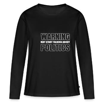 Start with the entertainment of Politics Poli - Women's Premium Organic Long Sleeve Shirt - black - Front - Julia (174cm)