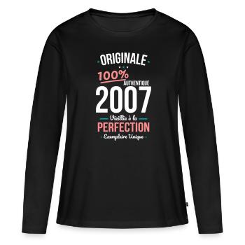18th Birthday - Original 2007 - Women's Premium Organic Long Sleeve Shirt - black - Front - Julia (174cm)
