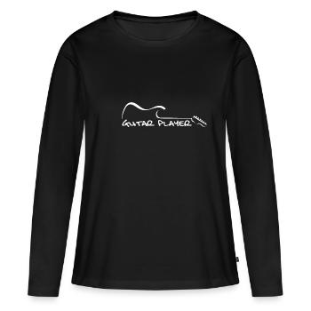 Guitar Player Shirt Cadeau - T-shirt manches longues Premium bio Femme - noir - Devant - Julia (174cm)
