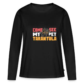 See my pet. Pet Lovers Gesche - Women's Premium Organic Long Sleeve Shirt - black - Front - Julia (174cm)