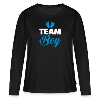 bébé - T-shirt manches longues Premium bio Femme - noir - Devant - Julia (174cm)