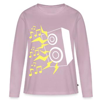 Speaker and music - Women's Premium Organic Long Sleeve Shirt - dusky pink - Front - Julia (174cm)