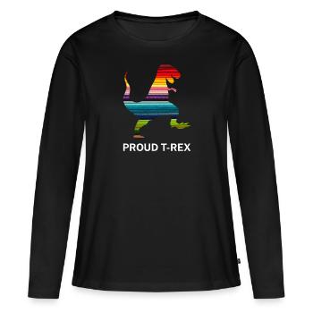 LGBT Rex - Women's Premium Organic Long Sleeve Shirt - black - Front - Julia (174cm)