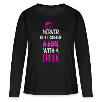 Truck driver Truck driver Professional driver - Women's Premium Organic Long Sleeve Shirt - black - Front - Julia (174cm)