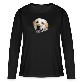 Labrador Retriever - T-shirt manches longues Premium bio Femme - noir - Devant - Julia (174cm)