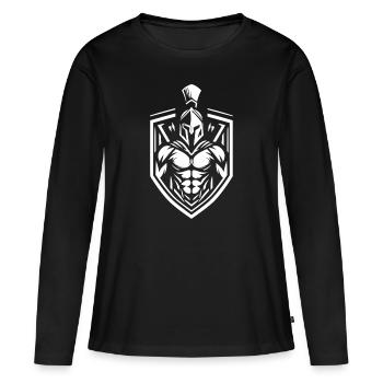 Sparte Spartiate Guerrier Roman Gladiateur Antique - T-shirt manches longues Premium bio Femme - noir - Devant - Julia (174cm)