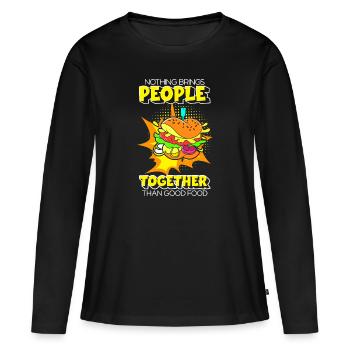 Comic Comics Fangirl - Women's Premium Organic Long Sleeve Shirt - black - Front - Julia (174cm)