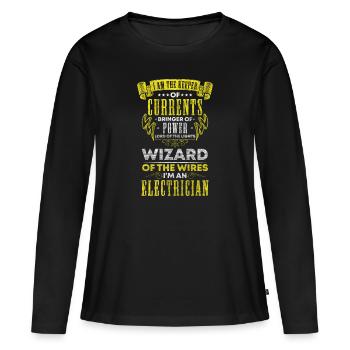 Electronics technician watts high voltage - Women's Premium Organic Long Sleeve Shirt - black - Front - Julia (174cm)