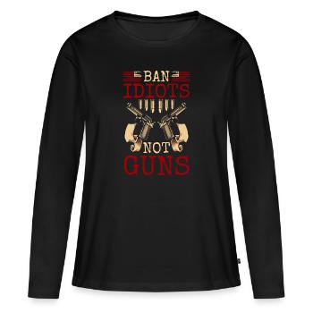 Arme, Munitions, Cible, Sport Shooter - T-shirt manches longues Premium bio Femme - noir - Devant - Julia (174cm)