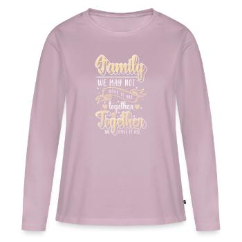 Wiedersehen Geborgenheit Treffen - Frauen Premium Bio Langarmshirt - Altrosa - Vorne - Julia (174cm)