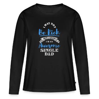 Sarcasme sur la responsabilité monoparentale - T-shirt manches longues Premium bio Femme - noir - Devant - Julia (174cm)