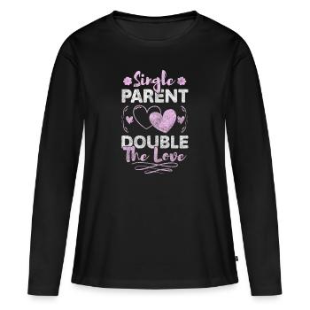 Sarcasme de la responsabilité unique des parents - T-shirt manches longues Premium bio Femme - noir - Devant - Julia (174cm)