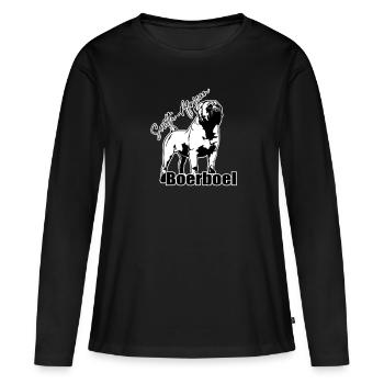 South African Boerboel - Frauen Premium Bio Langarmshirt - Schwarz - Vorne - Julia (174cm)