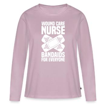 Wound Care Nurse - Women's Premium Organic Long Sleeve Shirt - dusky pink - Front - Julia (174cm)