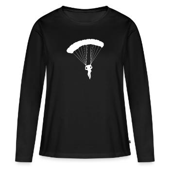 Parachute - T-shirt manches longues Premium bio Femme - noir - Devant - Julia (174cm)