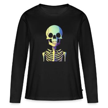 Skeleton - Women's Premium Organic Long Sleeve Shirt - black - Front - Julia (174cm)