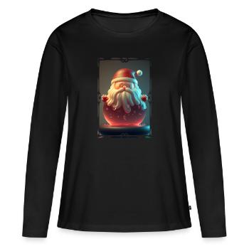 Weihnachtsmann-Gelee - Frauen Premium Bio Langarmshirt - Schwarz - Vorne - Julia (174cm)