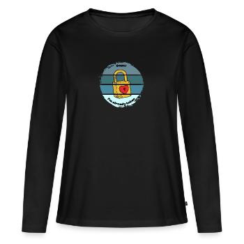 Oups, je suis déjà pris - T-shirt manches longues Premium bio Femme - noir - Devant - Julia (174cm)