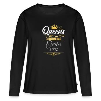 Octobre 2002 - Cadeau de 20e anniversaire. Légende. - T-shirt manches longues Premium bio Femme - noir - Devant - Julia (174cm)