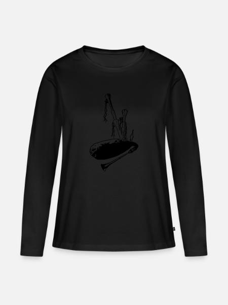 Dudelsack, Hümmelchen, Sackpfeife, Marktsack - Frauen Premium Bio Langarmshirt -