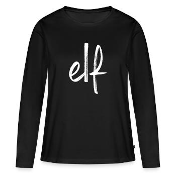 onze 11 numéro anniversaire équipe numéral cadeau - T-shirt manches longues Premium bio Femme - noir - Devant - Julia (174cm)