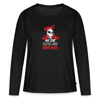 Horrorfilme Horror - Frauen Premium Bio Langarmshirt - Schwarz - Vorne - Julia (174cm)