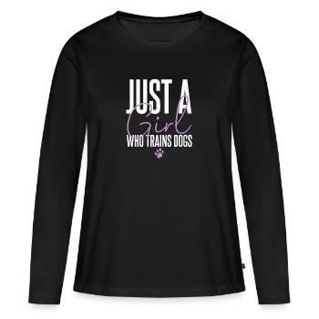 Dog Trainer Dog Training Dog - Women's Premium Organic Long Sleeve Shirt - black - Front - Julia (174cm)