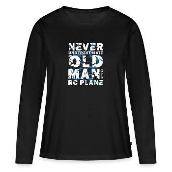 Avion modèle réduit RC - T-shirt manches longues Premium bio Femme - noir - Devant - Julia (174cm)