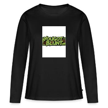 Diction de dessin animé YouGotBlunt - T-shirt manches longues Premium bio Femme - noir - Devant - Julia (174cm)