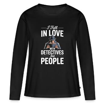 Livres de thriller policier Lecteurs Secrets de meurtre - T-shirt manches longues Premium bio Femme - noir - Devant - Julia (174cm)