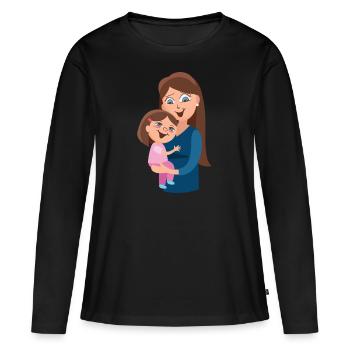 Mother and Daughter Mother Daughter - Women's Premium Organic Long Sleeve Shirt - black - Front - Julia (174cm)