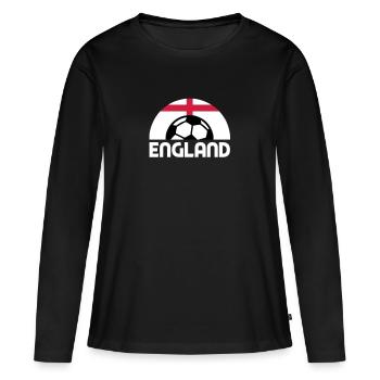 Angleterre - T-shirt manches longues Premium bio Femme - noir - Devant - Julia (174cm)
